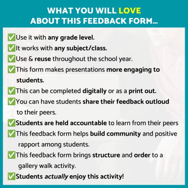 Gallery Walk & Presentation Feedback Form for any Project - Image 4