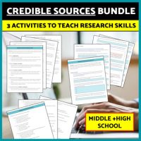 Identifying and Evaluating Credible Sources Bundle Teaching Research Skills Unit