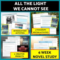 All the Light We Cannot See Novel Study, Bundle, Unit Plan, Anthony Doerr